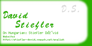 david stiefler business card